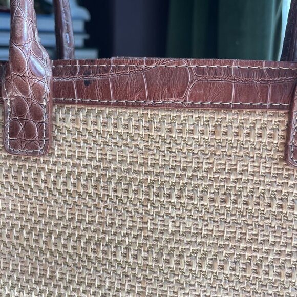 Liz Claiborne Beige and brown woven Hand bag - Picture 6 of 6